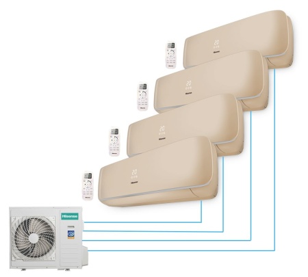 Мульти-сплит-система Hisense AMW-42U4SE / AMS-12UR4SVETG67(C)x4